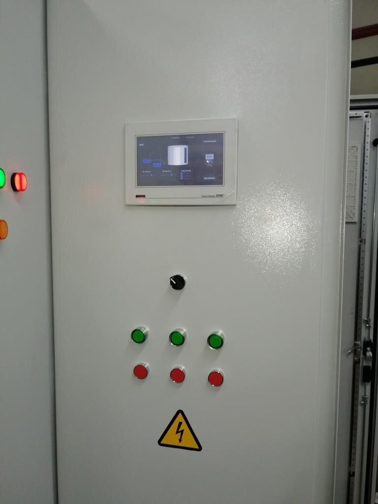 Шкаф автоматизированного управления для ОКБ Сухого разработки НПК Энергия с панелью оператора от ОВЕН