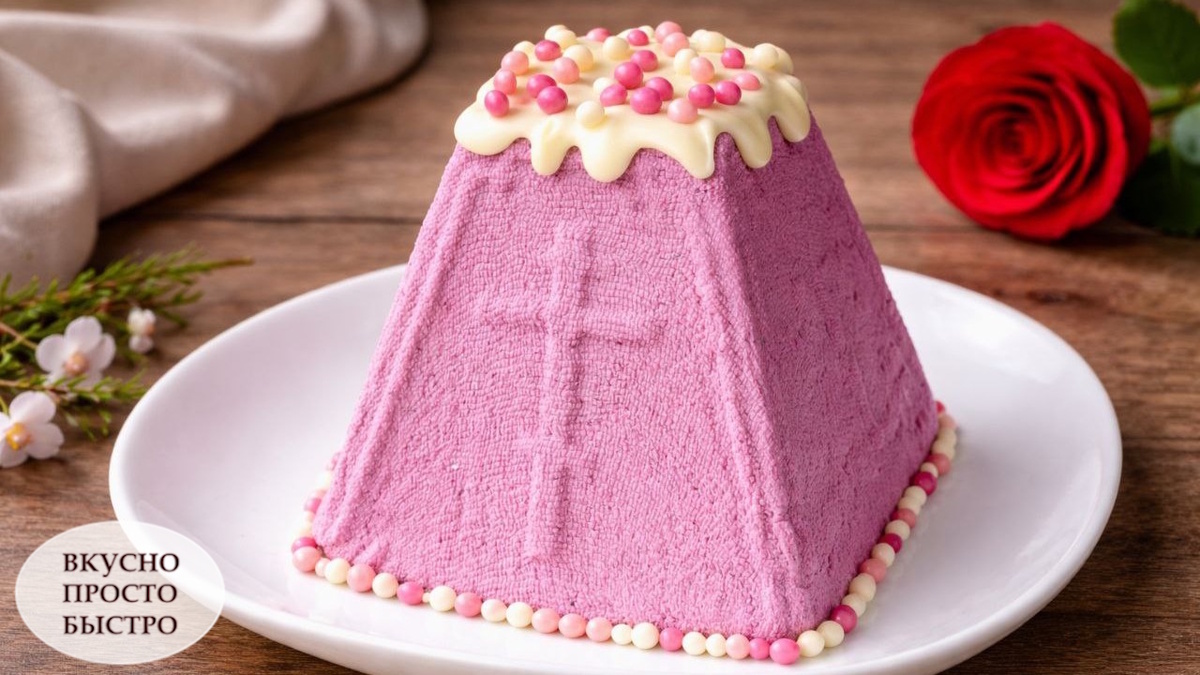 ТВОРОЖНАЯ ПАСХА С ЯГОДАМИ - Вкусно Просто Быстро