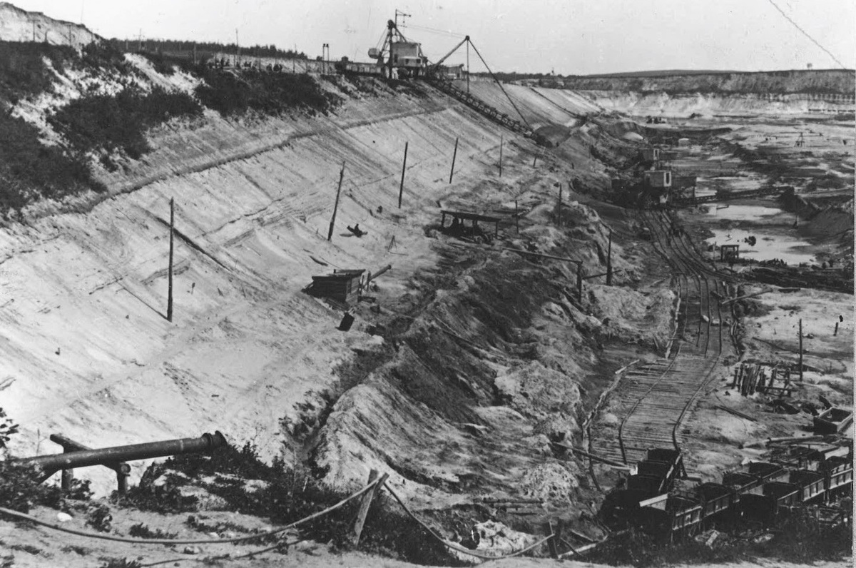 Карьер янтарного комбината 1947г