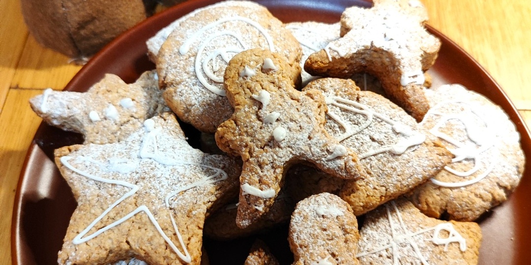 Овсяное печенье праздничное к новогоднему столу