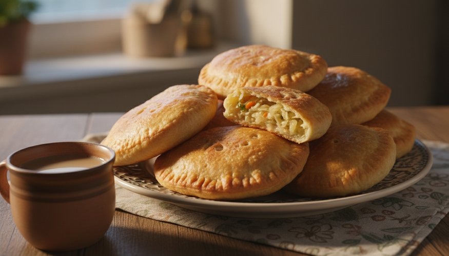 Тесто как пух! Самые быстрые пирожки с капустой на кефире. Без дрожжей и ожидания — замесил и жарь