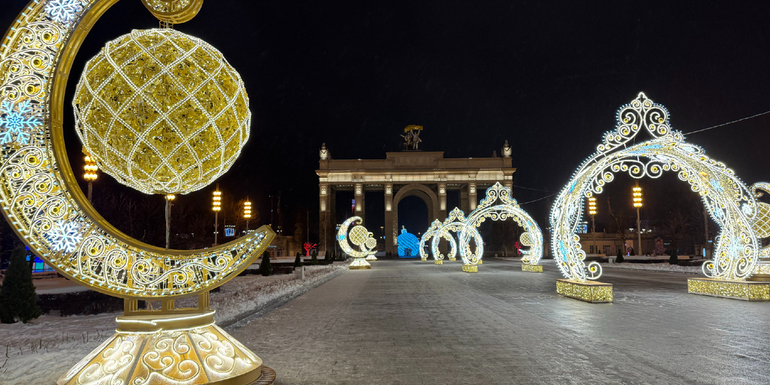 Новогодние ночные инсталляции на ВДНХ