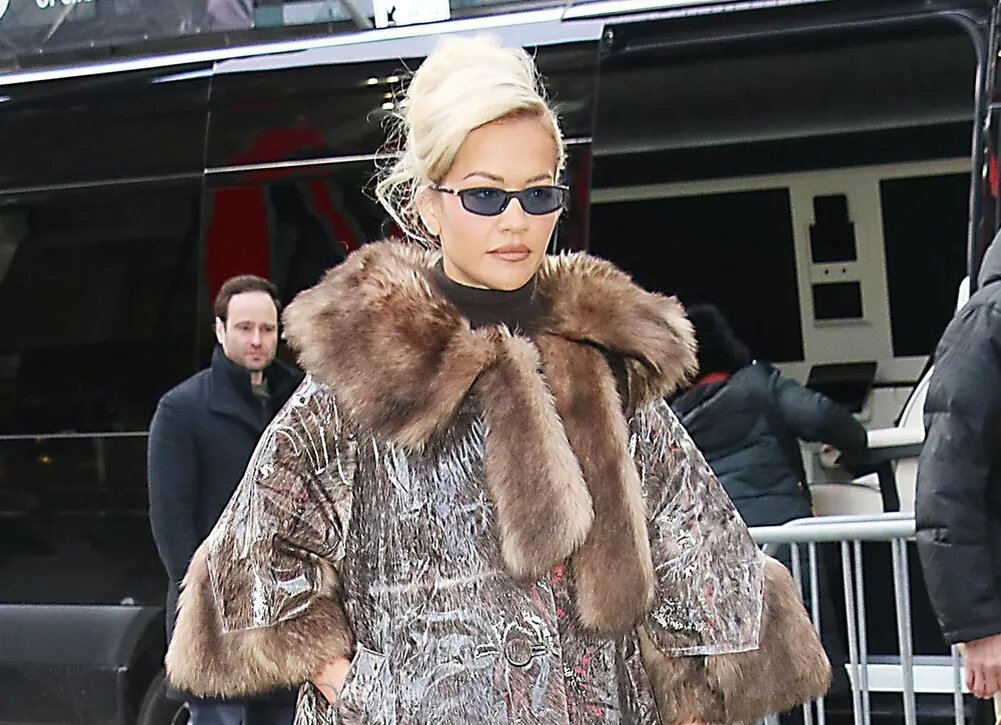    Образ дня: Рита Ора в мехах перед Новым годом