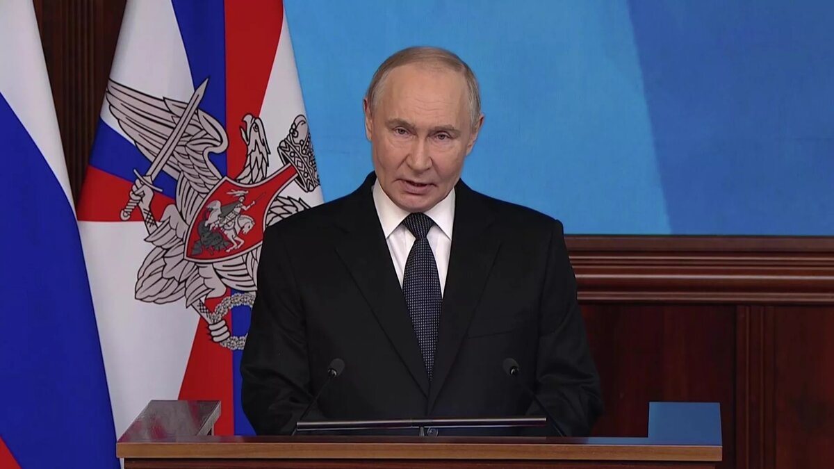 Владимир Путин выступает на коллегии Минобороны России, архивное фото / © Sputnik