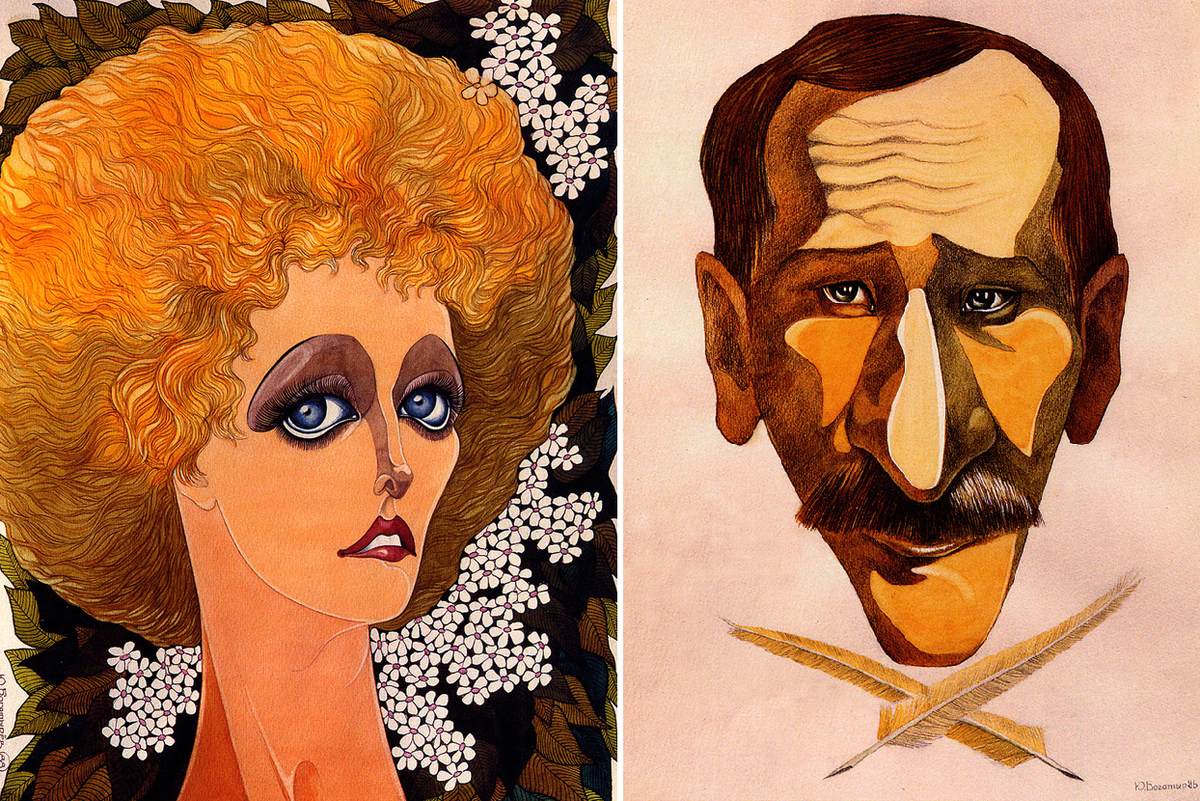 Картины Юрия Богатырева: Елена Соловей и Леонид Филатов