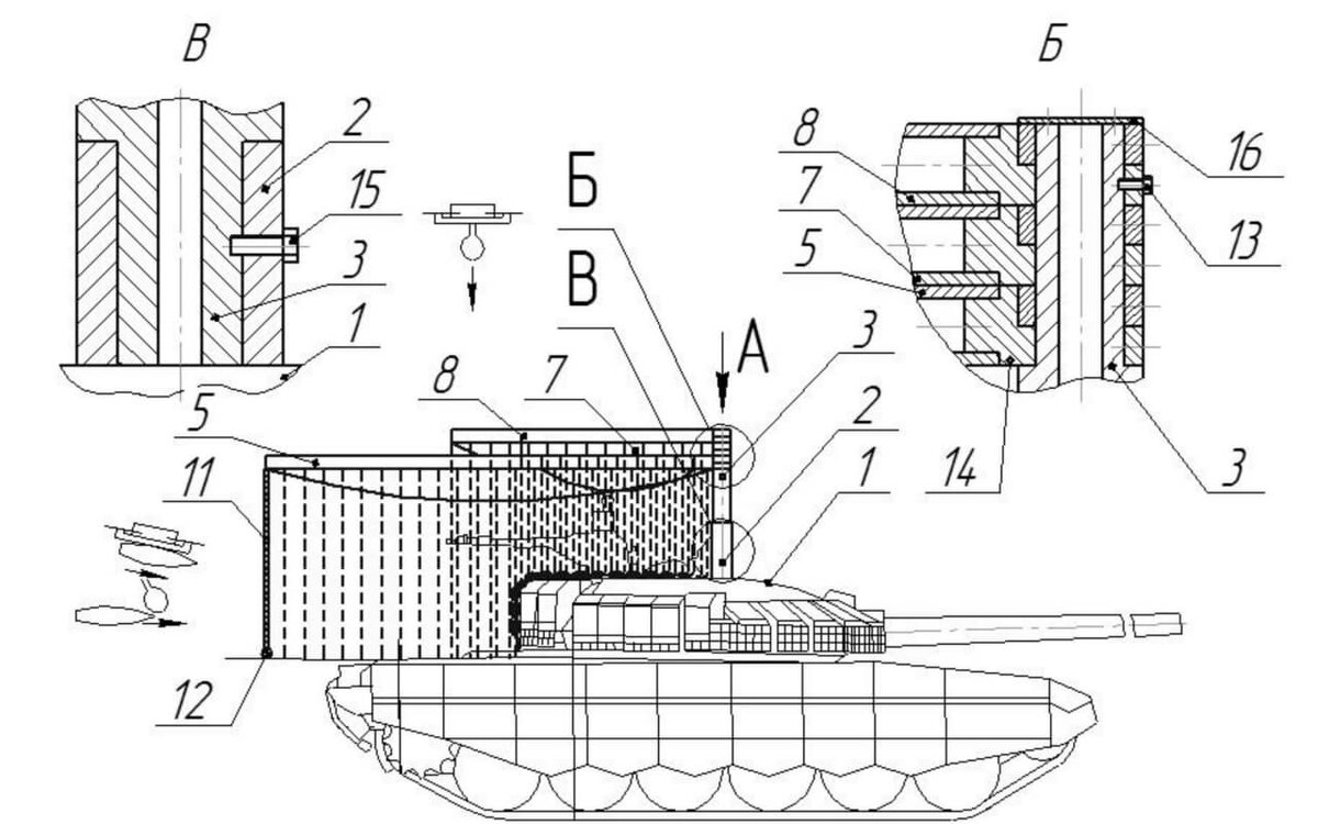   Схемы новой защиты танков