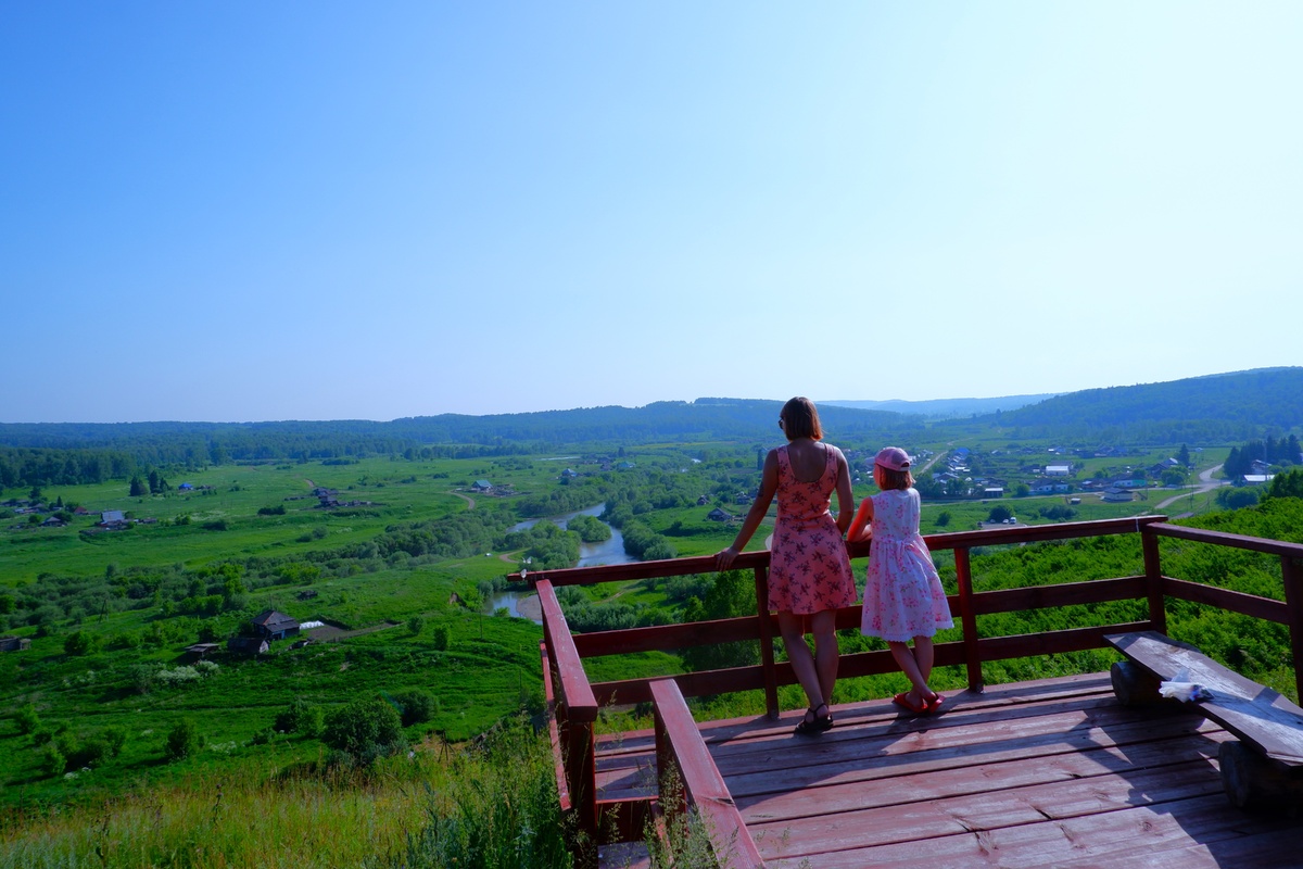 Любуемся с дочерью сибирскими просторами