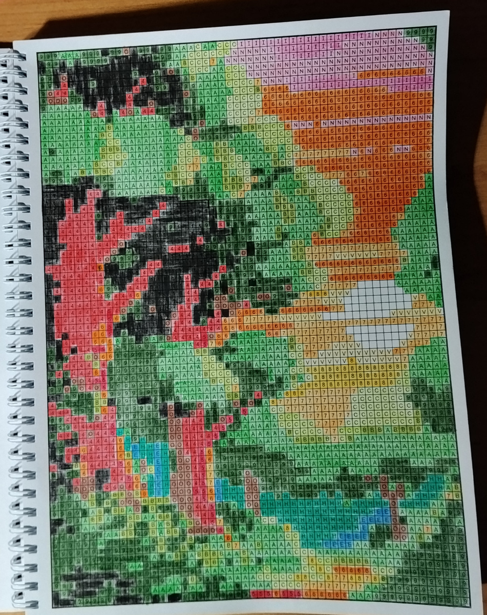 Картина из моей новой пиксельной раскраски