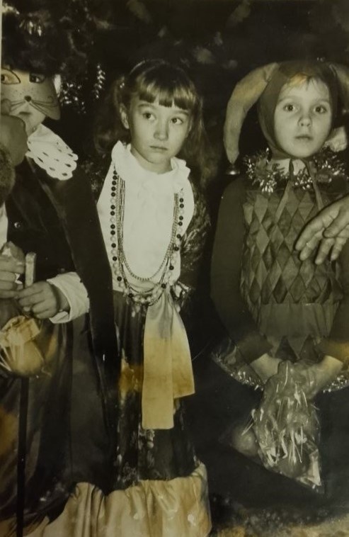 Ваня - Кот в сапогах, Лена - Цыганка, я - Арлекин 