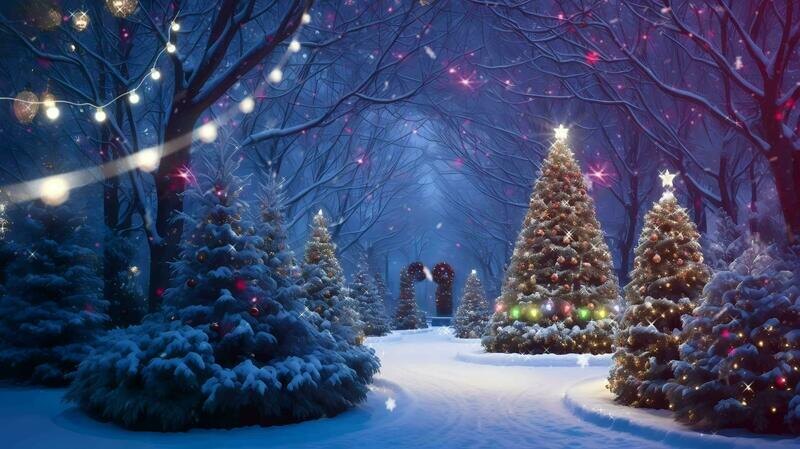 Красивые новогодние ёлки. Источник: Яндекс. Картинки