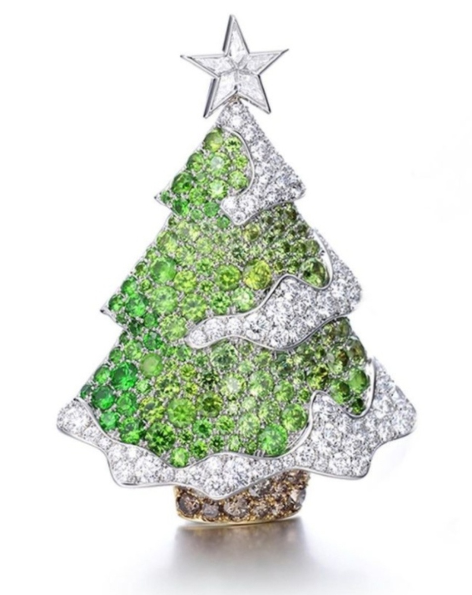 Елочка-брошь.