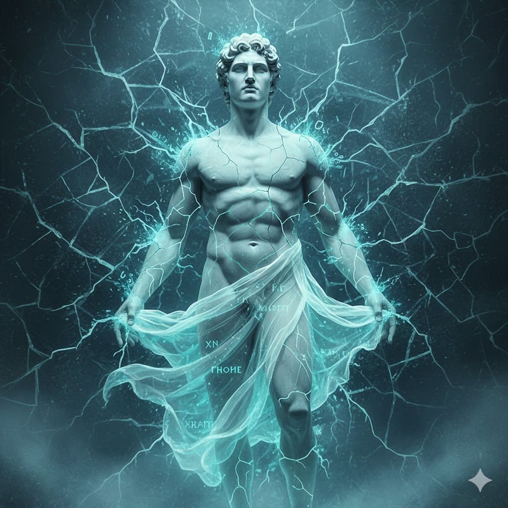 "Прорыв Гносиса Сквозь лёд Архитектора", иллюстрация создана сетью Джемини