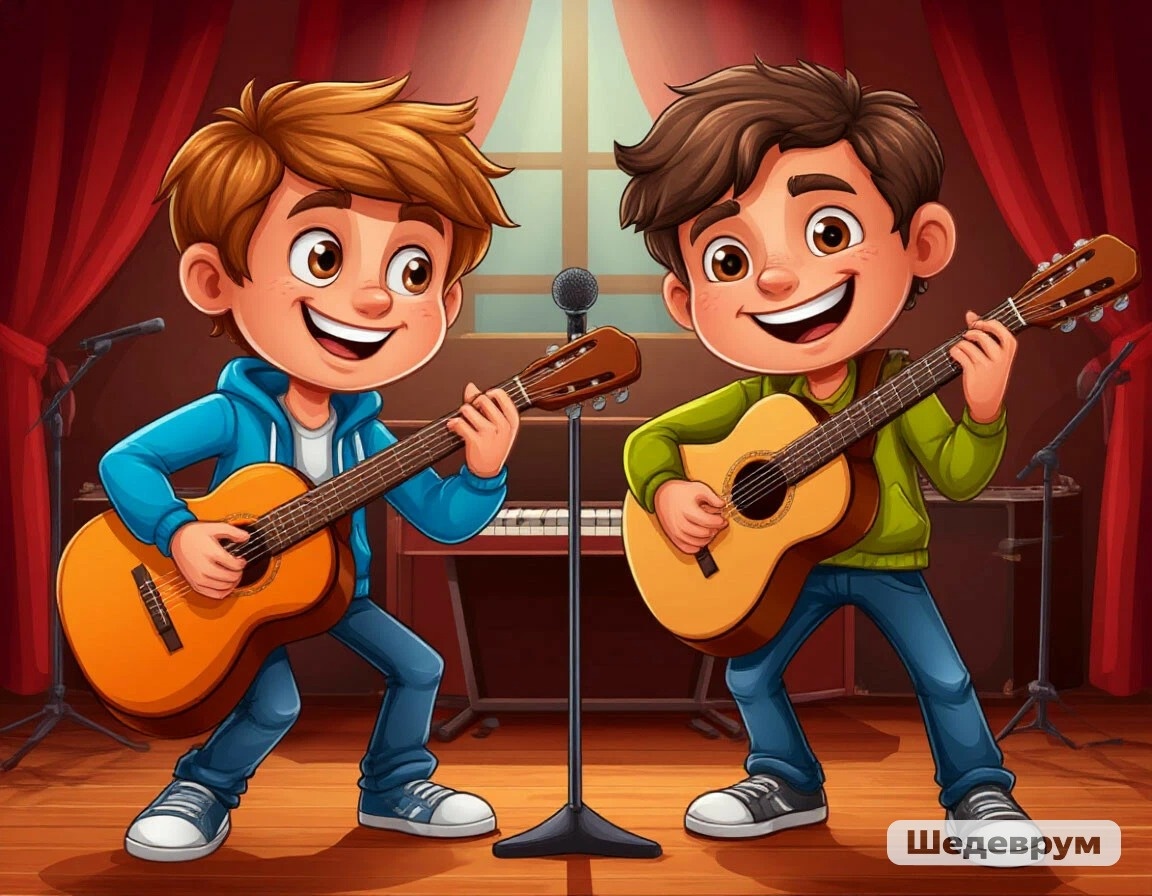 Примерно так выглядят Бивис и Батхэд по мнению Шедеврум AI