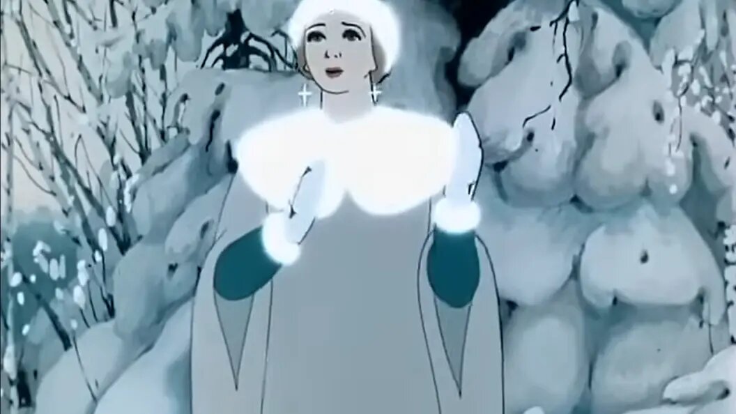    Кадр из мультфильма "Снегурочка". 1952 год. Реж. Иван Иванов-Вано. Студия "Союзмультфильм"