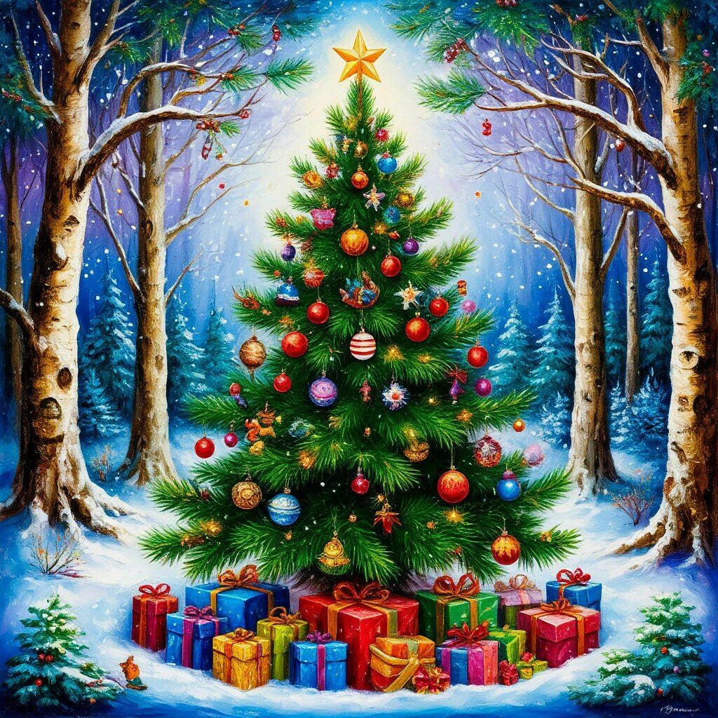 ждет елочка в лесу