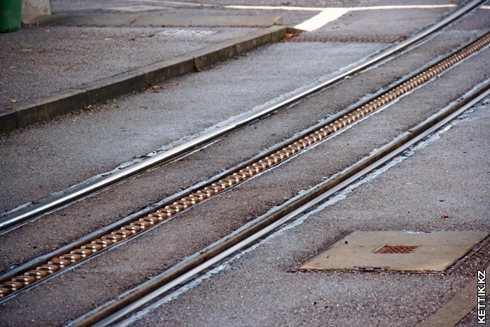 Так выглядит рельсовое полотно трамвая