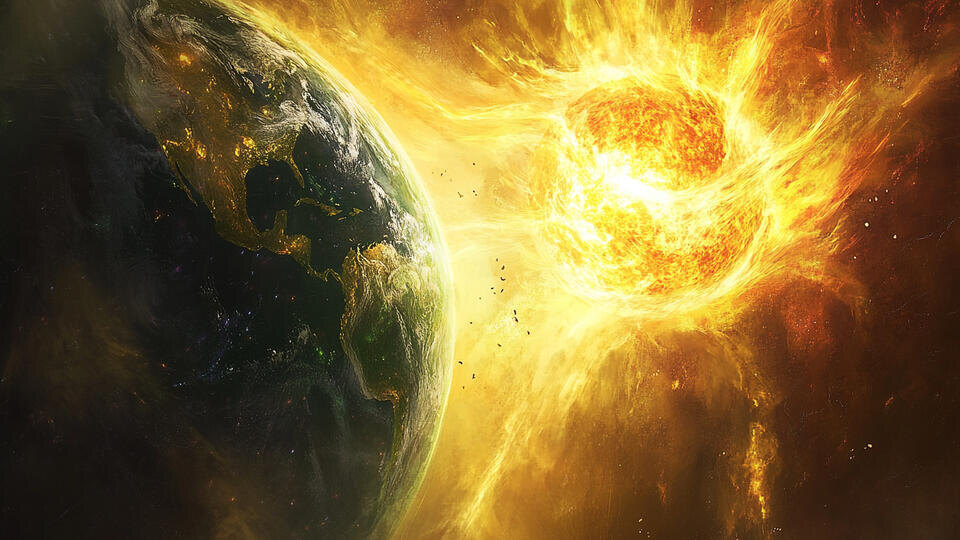     Мощная вспышка произошла на Солнце РЕН ТВ