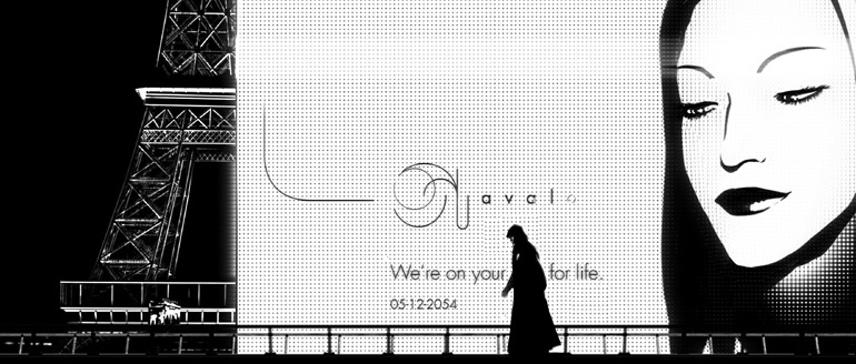 2054 год, Париж. Город кажется идеальным местом, где жизнь контролируется корпорациями и слежка за гражданами стала нормой. Главный герой — детектив Баррон, работающий в частной охранной службе корпорации «Avalon». Однажды он получает задание расследовать исчезновение молодой женщины по имени Илэйн Хэлси, которая является сотрудницей той же компании. Её работа связана с разработкой секретного проекта, обещающего революционные изменения в медицине и науке. По мере расследования Баррон сталкивается с препятствиями, поскольку многие силы заинтересованы в сохранении тайны вокруг исчезновения Илэйн. Использование монохромного изображения позволило сделать фильм визуально выразительным и минималистичным. Весь фильм создавался с использованием трёхмерной компьютерной графики. Для придания движения персонажам использовалась система захвата движений (motion capture). Актёры исполняли роли перед камерами с датчиками, фиксирующими каждое движение тела и лица. Затем эти данные использовались для анимации цифровых моделей героев. Световые эффекты были реализованы таким образом, чтобы создавать реалистичные тени и отражения, делая сцены ещё более атмосферными. Французский автоконцерн «Ситроен» разработал специально для этого фильма модель автомобиля 2054 года!