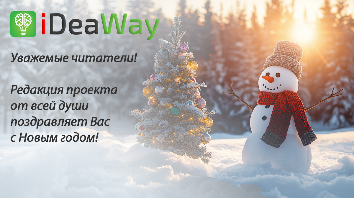 Редакция проекта «iDeaWay» поздравляет Вас с Новым годом!
