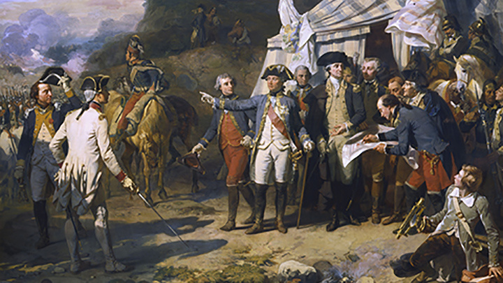    Джордж Вашингтон и Жан де Рошамбо, командовавший французским экспедиционным корпусом в Америке перед осадой Йорктауна. Фото: Commons.wikimedia.org