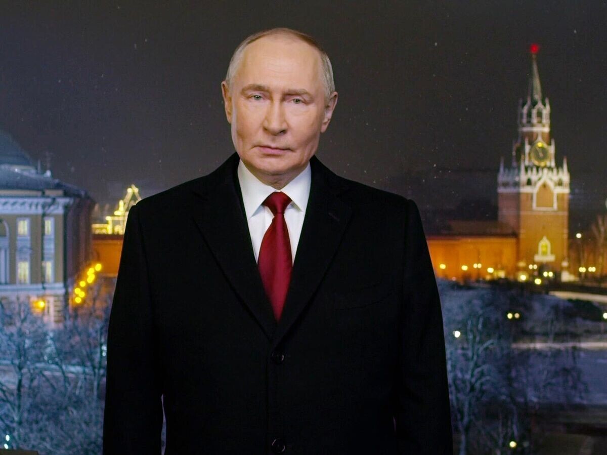    Новогоднее поздравление Владимира Путина | © Пул
