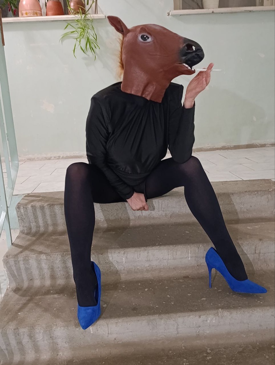 Когда на новом году увидела у сестры маску лошади😂 и меня понесло