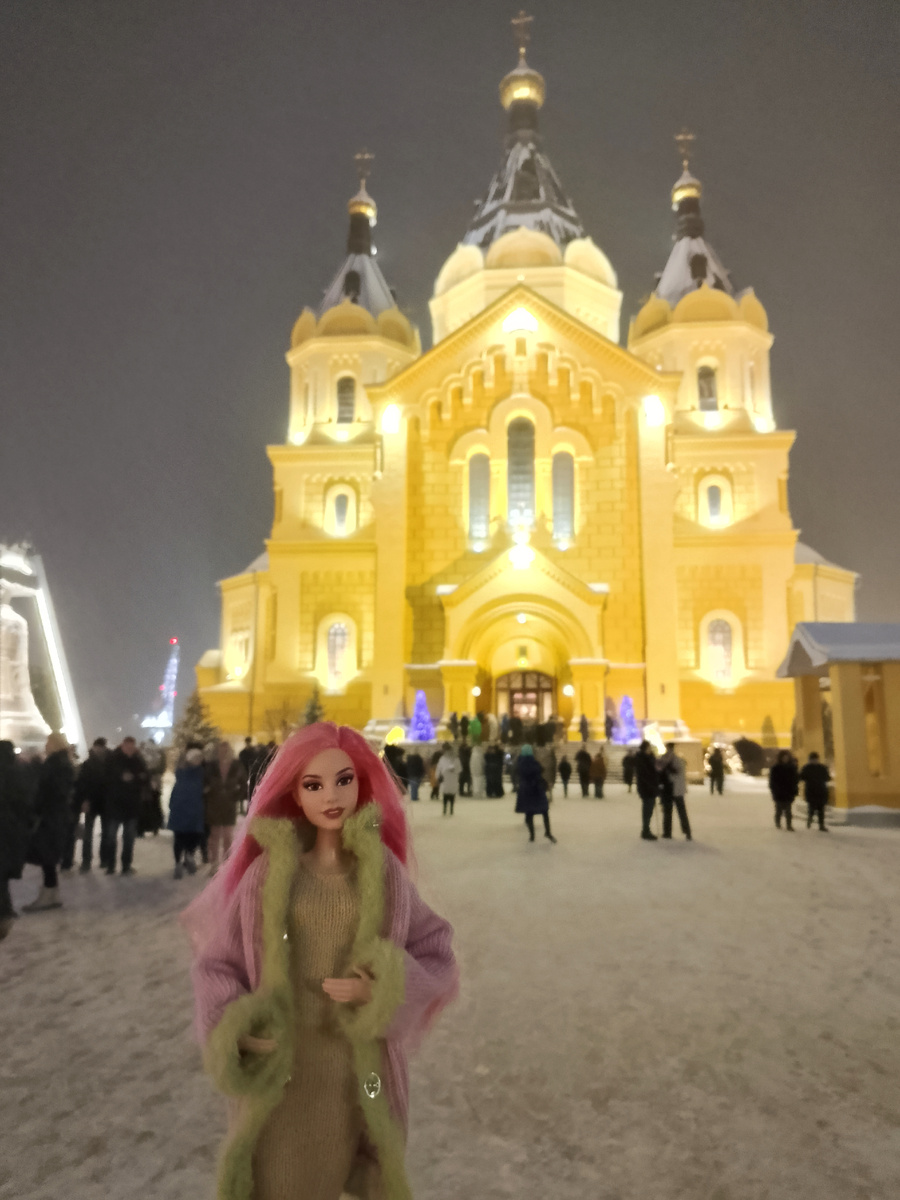 Войцеха на фоне собора Александра Невского