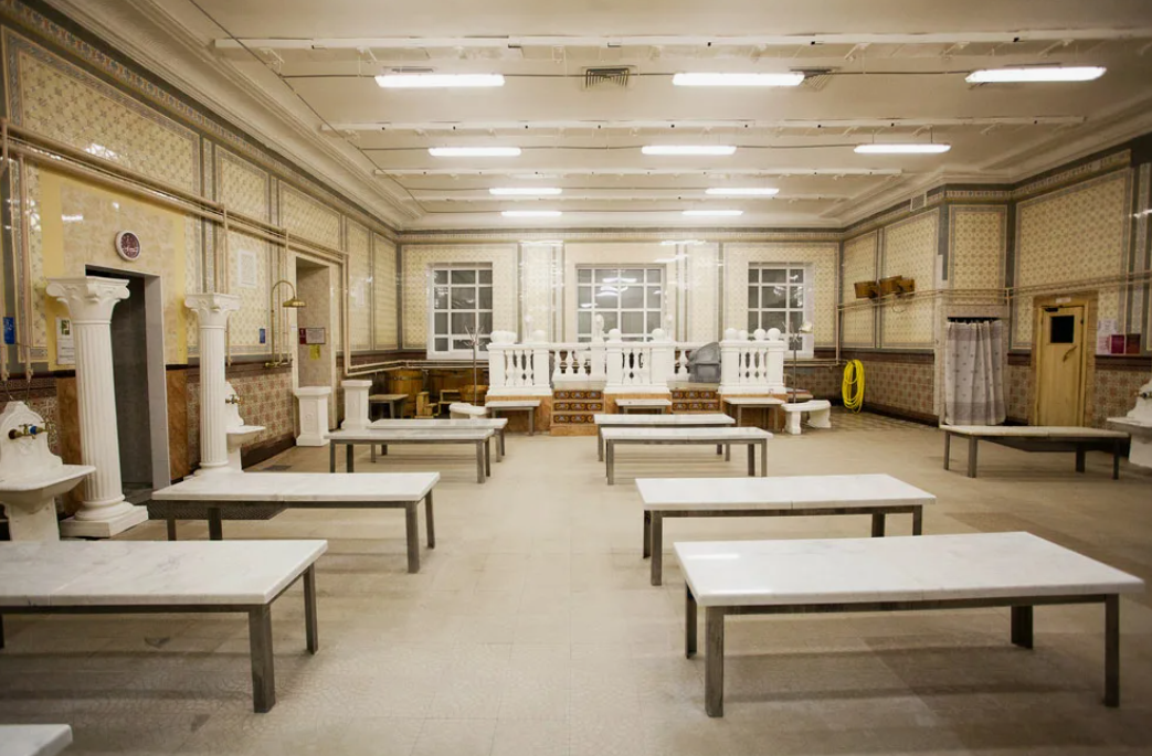 Сандуновские бани. Общий зал