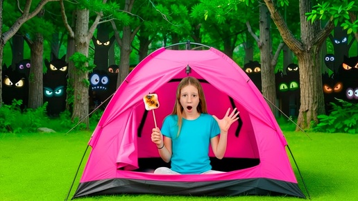 Nastya and her glamping trip for friends | Like Nastya | Дзен