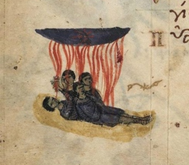 Гибель грешников. 11 в. Псалтирь Барберини.