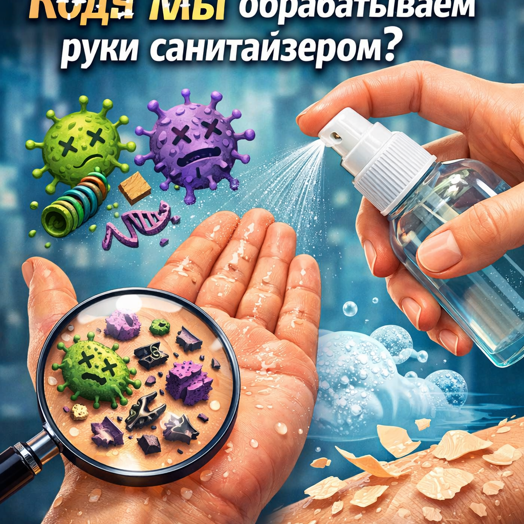 Куда деваются микробы, когда мы обрабатываем руки санитайзером?