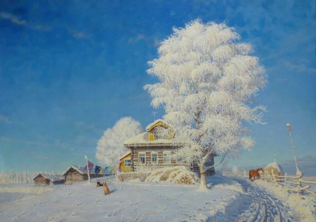 Иней. Художница Татьяна Юшманова. 