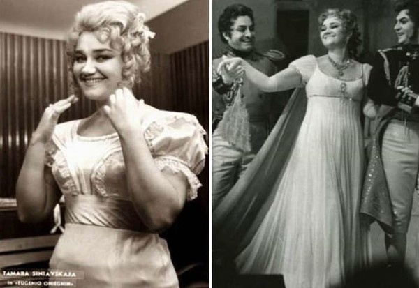 Синявская в партии Ольги из «Евгения Онегина»