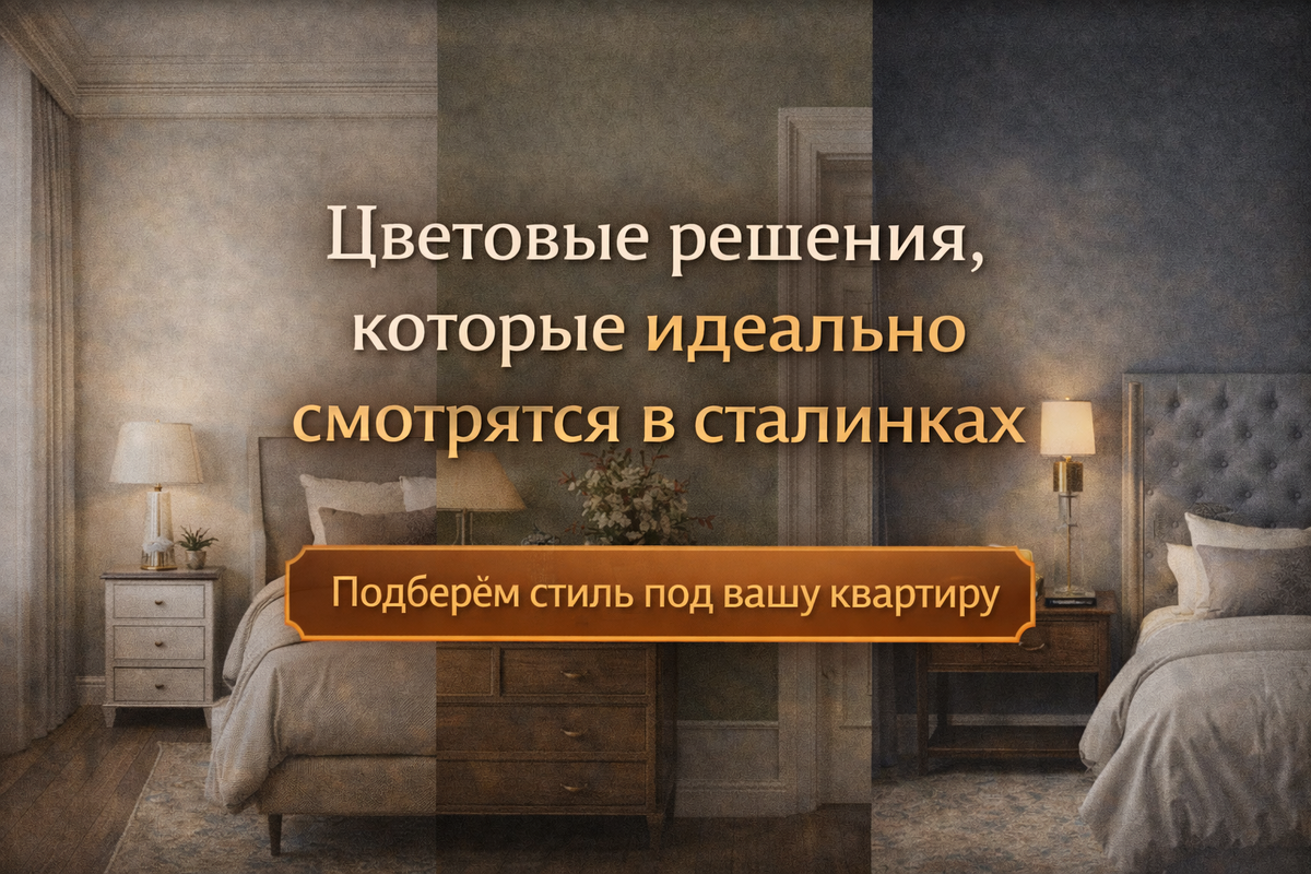 Эти цвета в интерьере принесут удачу. Цветовые решения, которые идеально смотрятся в сталинках
