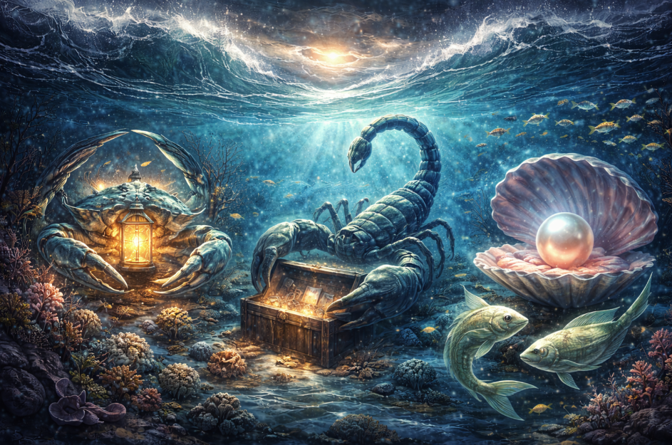 Гороскоп на 2026 год для водных знаков зодиака: Рак, Скорпион, Рыбы - год глубинных течений или эмоциональных цунами?