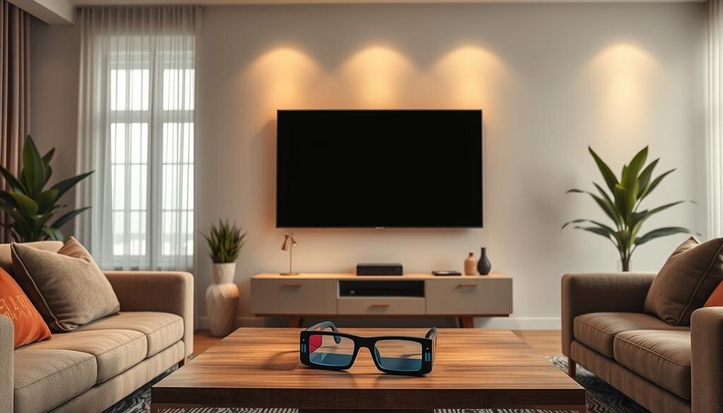    Иллюстрация с представлением технологии 3D-телевидения