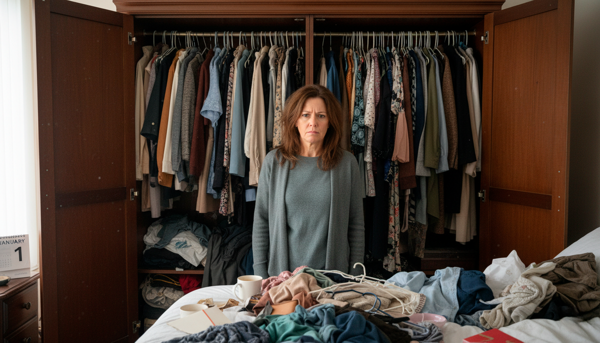 Узнаёте? Шкаф забит, а надеть нечего. Первое января — идеальный момент разобраться с этим хаосом и начать год с чистого листа. Освободите место для вещей, которые действительно любите!