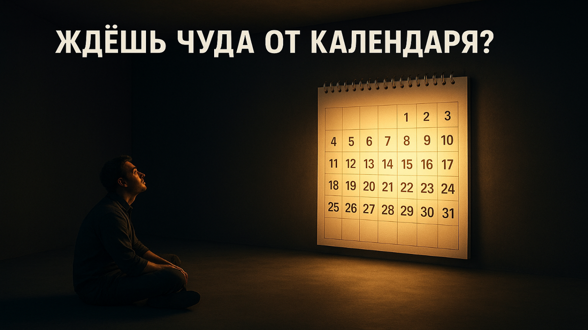  Человек ждёт волшебство от календаря вместо действий