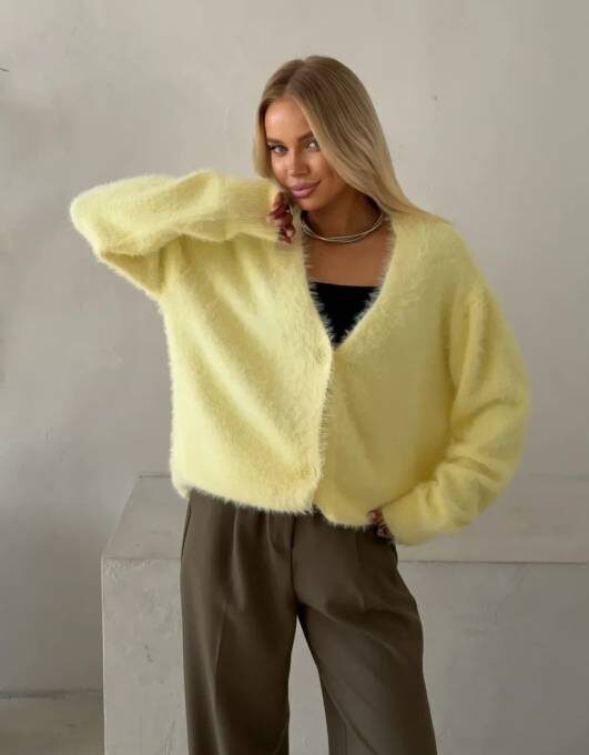 Лимонный кардиган