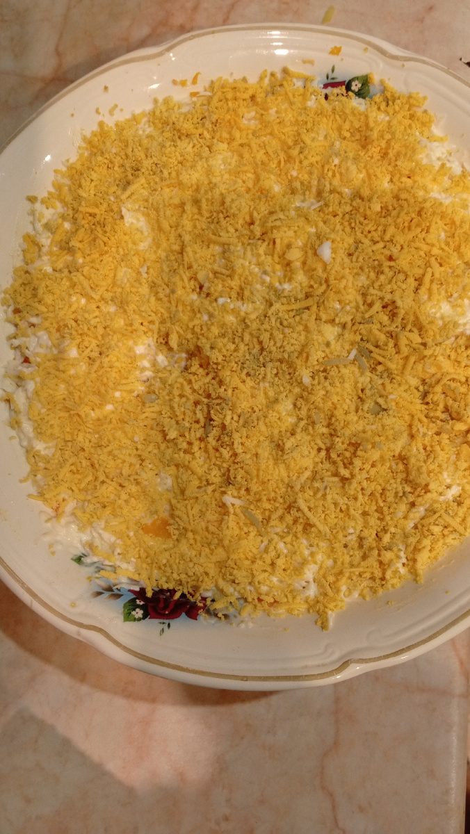 Салат 🥗 «Мимоза» . Фото автора.