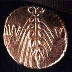 Медуза Горгона. Монета кельтов. Англия.