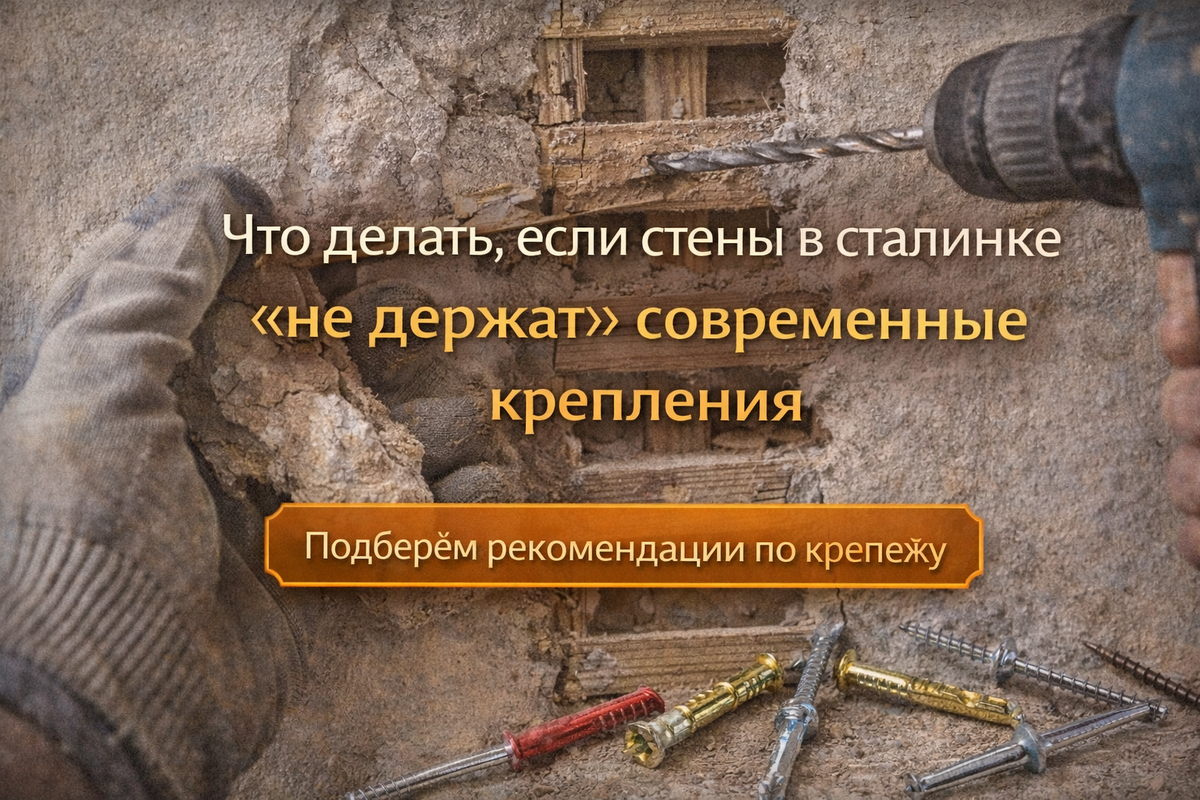 Что делать, если стены в сталинке «не держат» современные крепления - ремонт в сталинке Сталинки.рф
