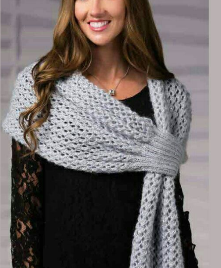 Шарф-палантин с изюминкой: вяжем, носим, любим