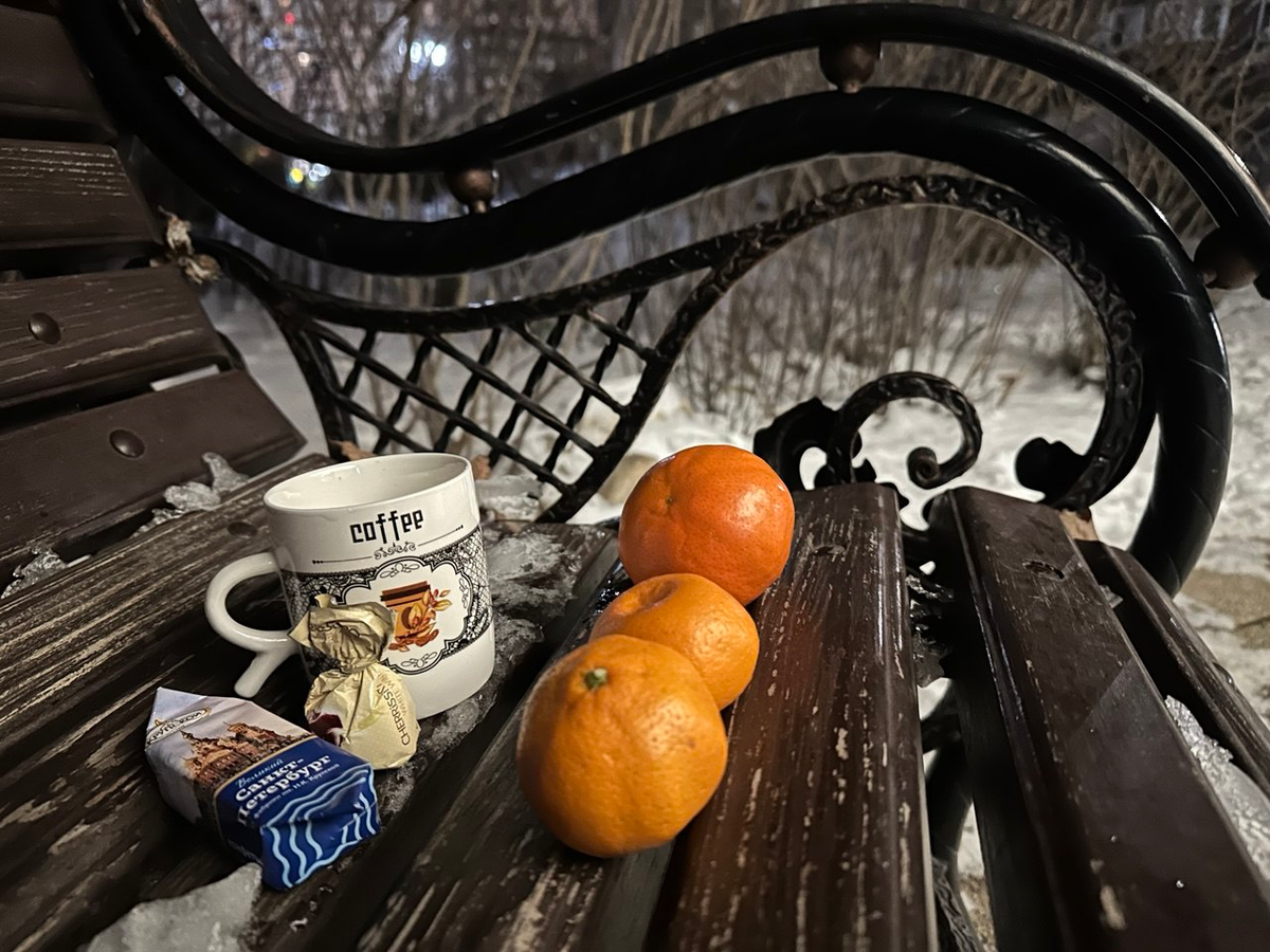 Кофепитие в первое утро Нового года. Фото автора