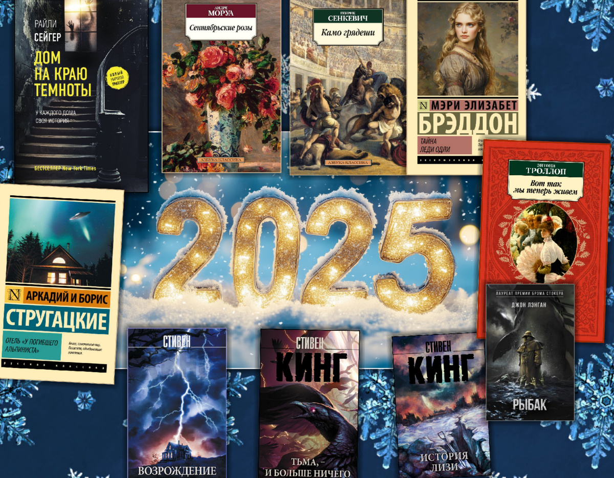 Книжные итоги 2025 года. Коллаж сделан автором блога Прочитаю Расскажу | книжный блог. Изображения взяты из открытых источников.