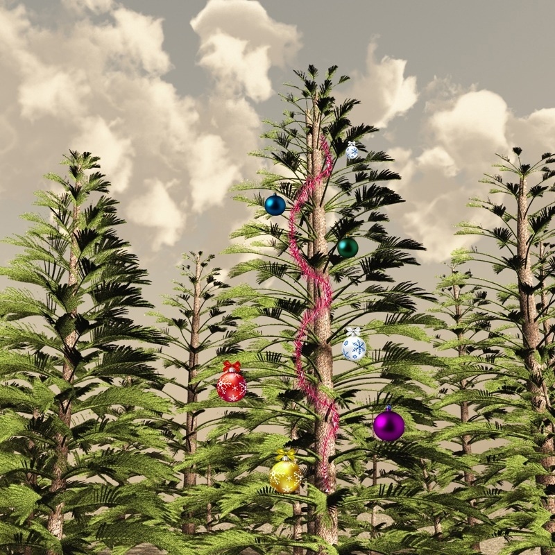 ИИ-генерация новогоднего палеозоя.