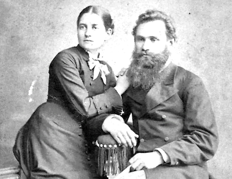 Иван Павлов со своей будущей женой Серафимой. 1880 год