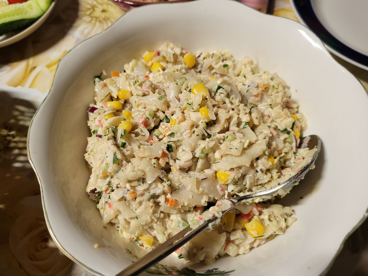 Крабовый салат.