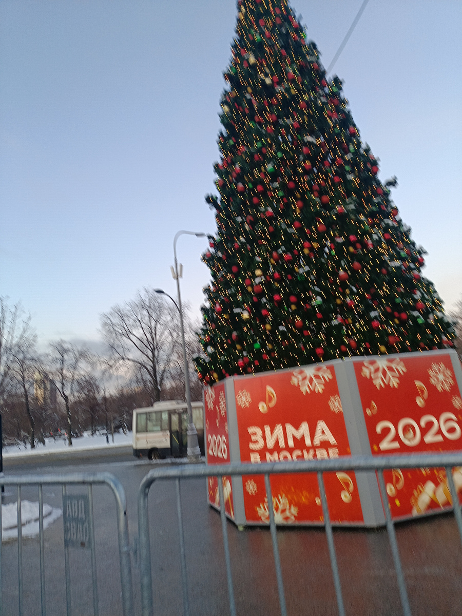 Елка у выхода из метро