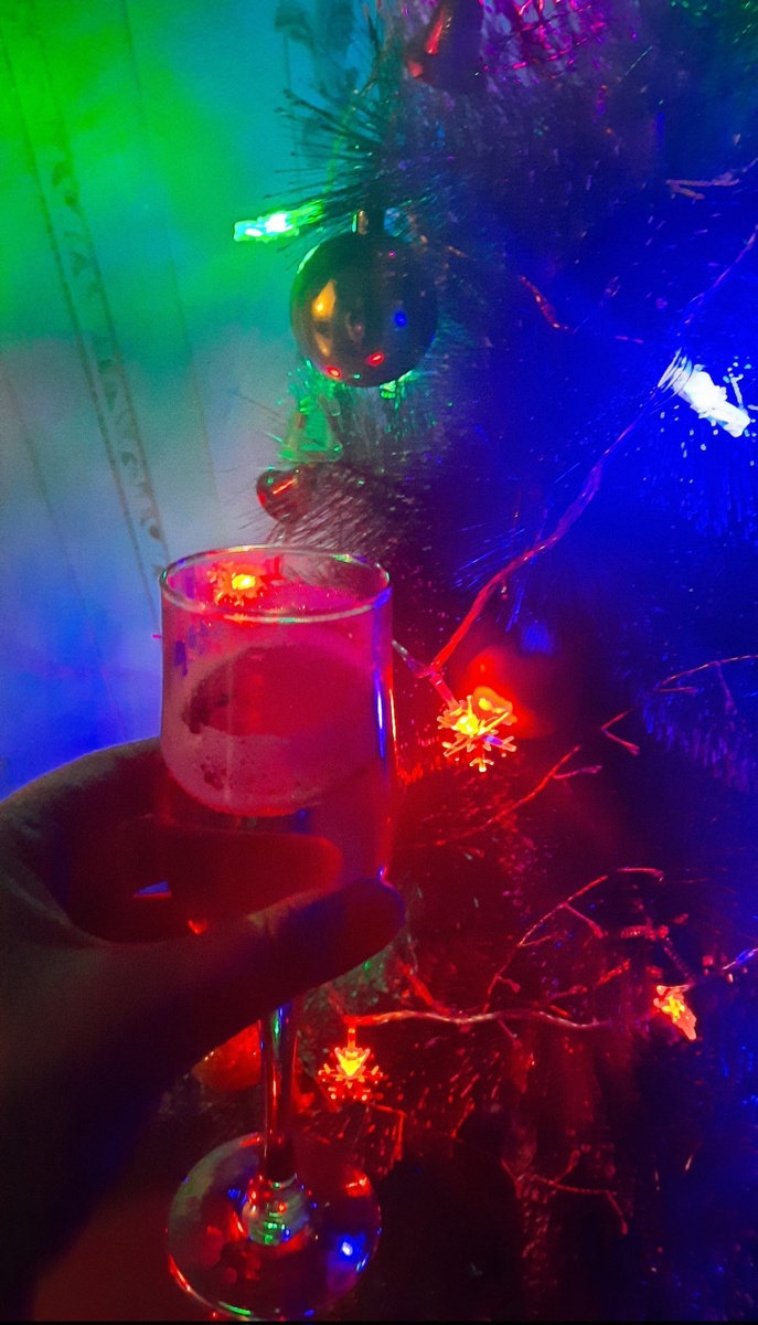 Одну гирлянду котики погрызли (чем-то она им не угодила 🫣), и мы купили ещё одну, она пока живая 😁